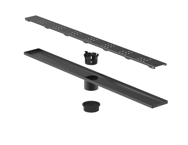 GURU LINEAR DRAIN & STRAINER PLUS NERO 24" - Your Builders World Inc.